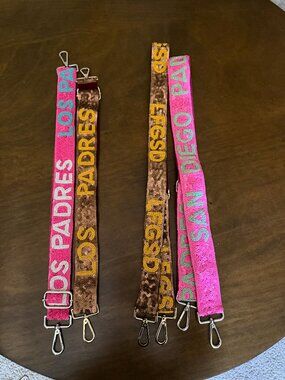 purse/bag straps – san diego padres themed - PINK SAN DIEGO PADRES